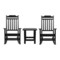 Merrick Lane Hillford Poly Resin Indoor/Outdoor Rocking Chair with Side Table